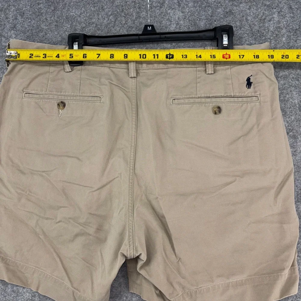 Polo Ralph Lauren Mens 36 Stretch Classic Fit Chino Shorts Tan Khaki Cotton